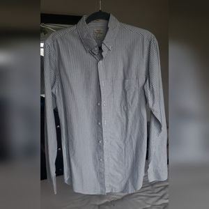 Slim gray striped J. Crew OCBD, size small